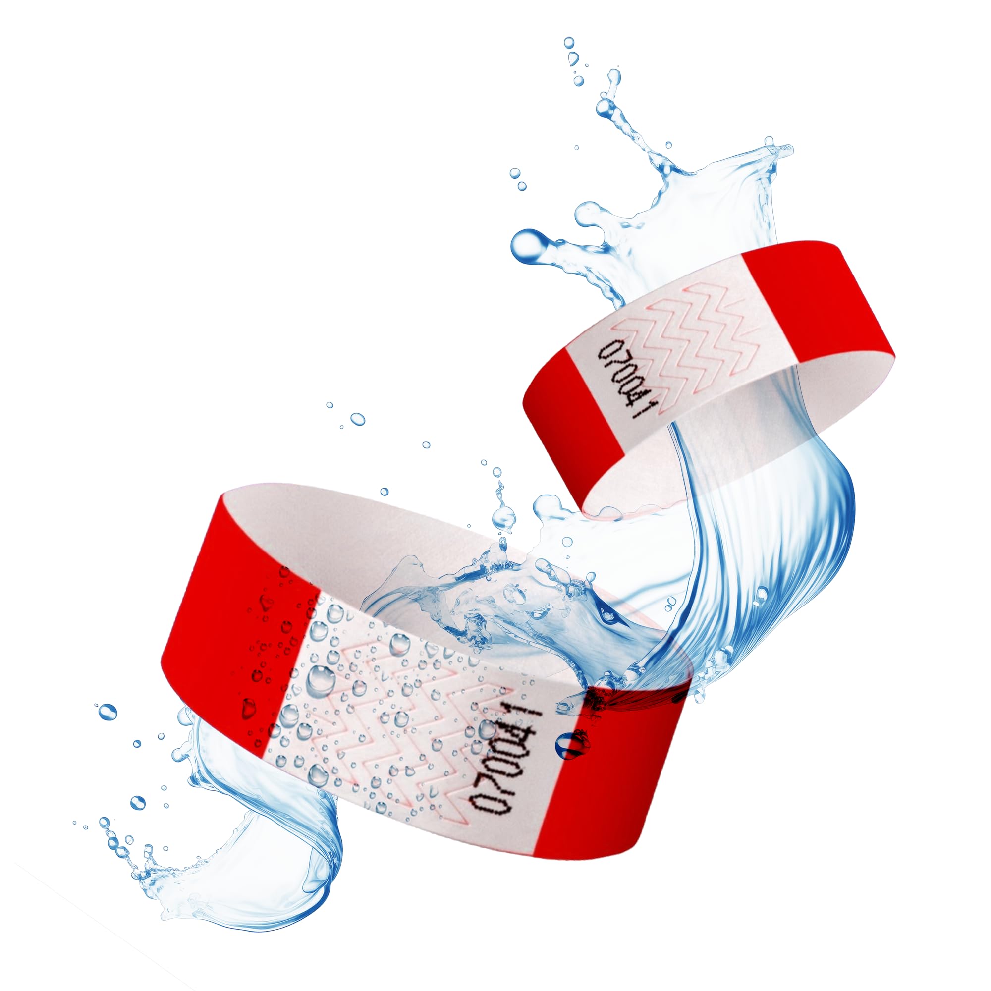 Einlassbänder aus Tyvek 19 x 255 mm 1000 Stück selbstklebend wasserdicht Festival Armbänder