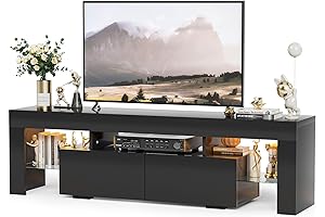 Elegant Black and Gold TV Stand for Living Room Charm