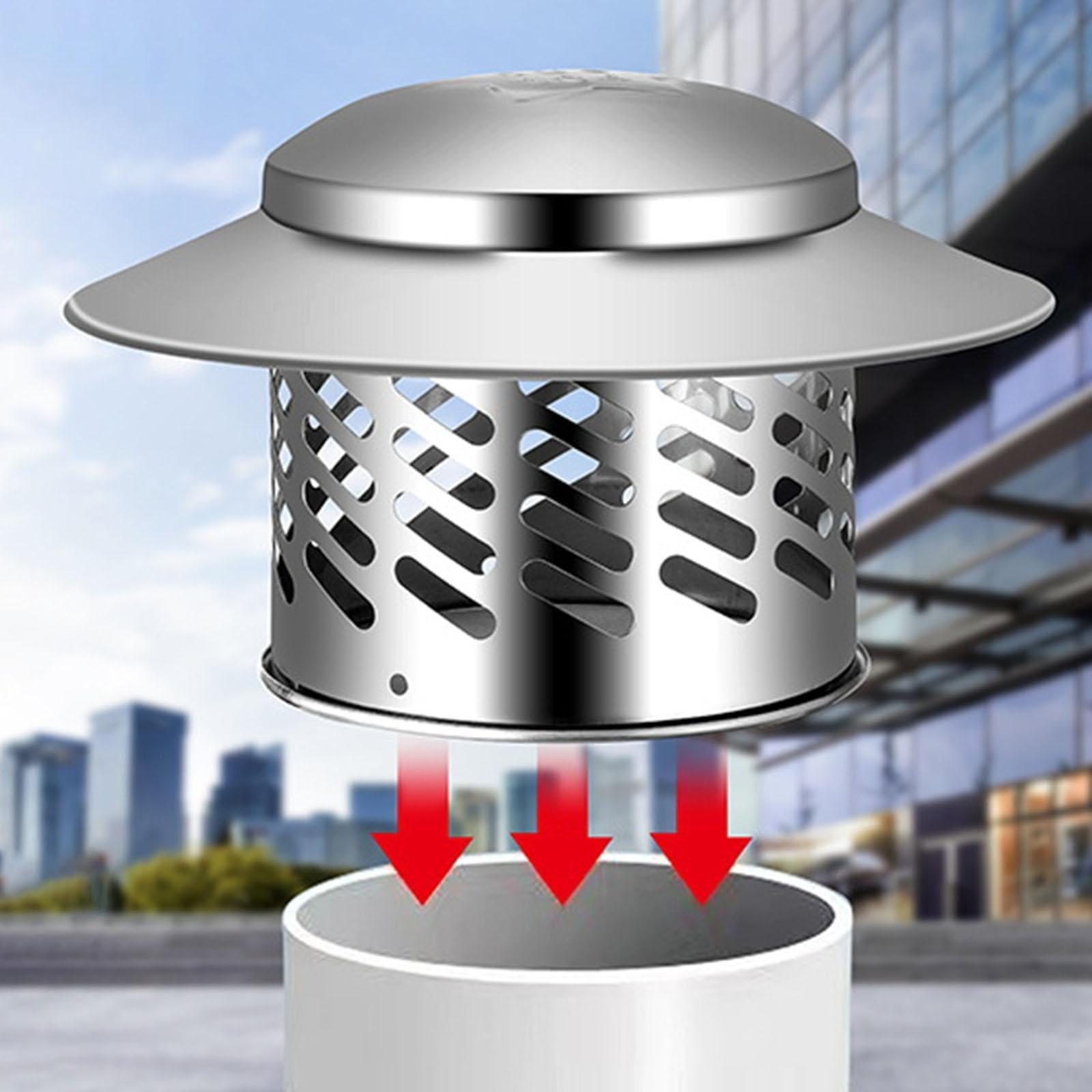 Cap Fireplace Rain Cover Insulation Vent Cover Fireplace Chimney Cap Outside 4|Home & Garden|Home Improvement|Heating Cooling & Air|Fireplaces & Stoves|Stove & Chimney Pipes-image-19