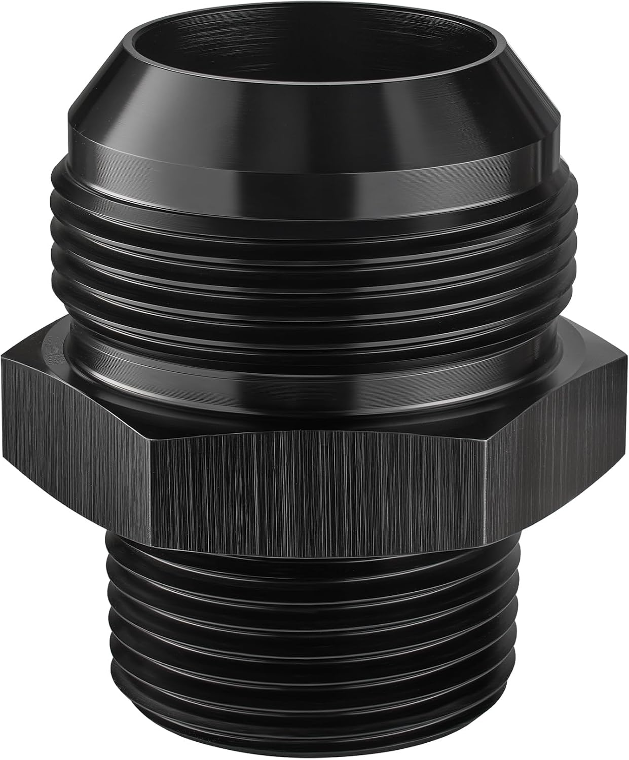 EVIL ENERGY 20AN Male Flare to 1" NPT Pipe Fitting Adapter Straight Aluminum Black