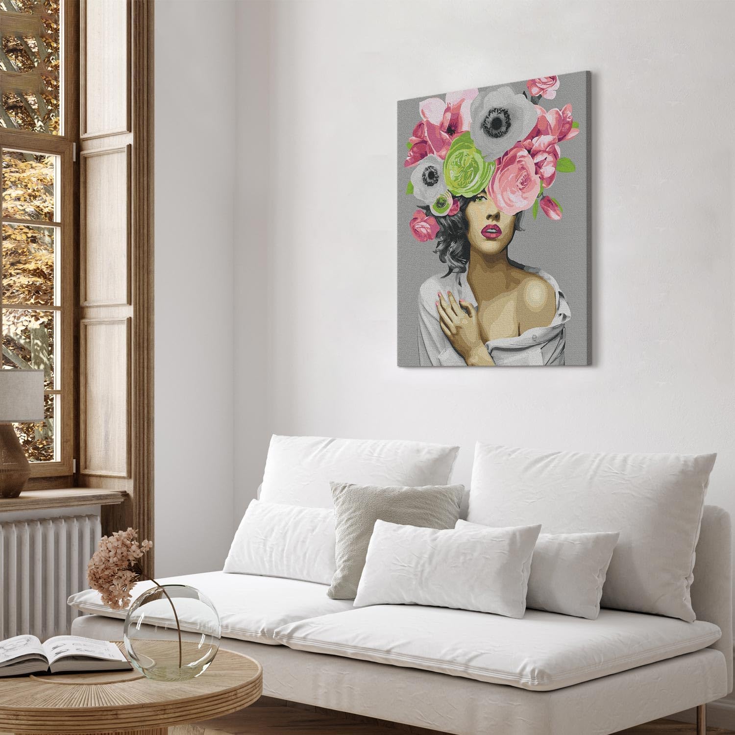 murando - Peinture par Numéros Adulte DIY 40x50 cm - Avec Cadre, Peintures Acryliques et Pinceaux - Tableau à Faire Soi-Même Loisir Créatif - Femme n-A-1287-d-a