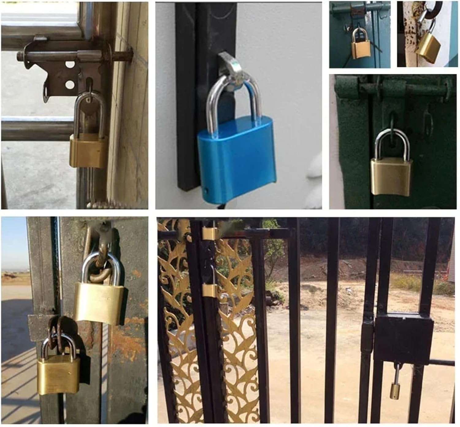 Big 4 Digit Combination Lock Shackle Outdoor Padlock for School Gym Locker Gate Hasp Storage Box Fence Case Door Lock 1Pcs(Red Short Beam)