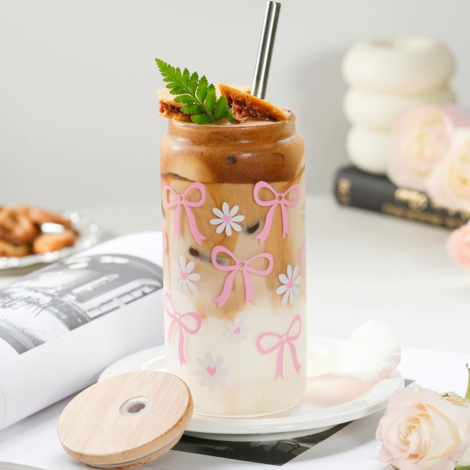 Sip in Style: Review of the Coquette Aesthetic Pink Bow Glass Cup
