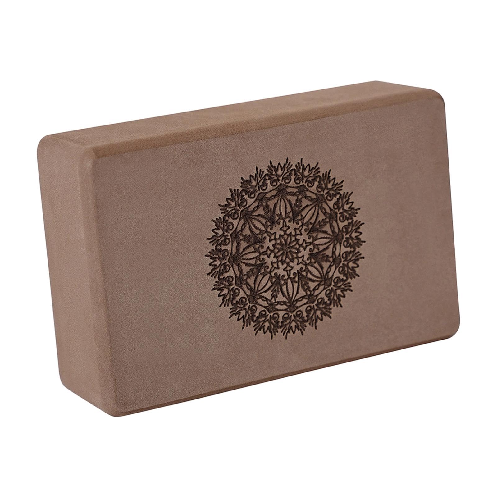 Yoga Block Practical Accessories Accessory for Meditation Home Gym Stability Brown-image-43