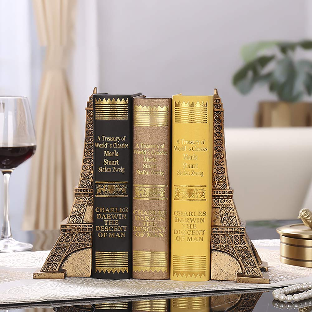 Statues en bronze de la Tour Eiffel serre-livres artistique avec finitions haut de gamme