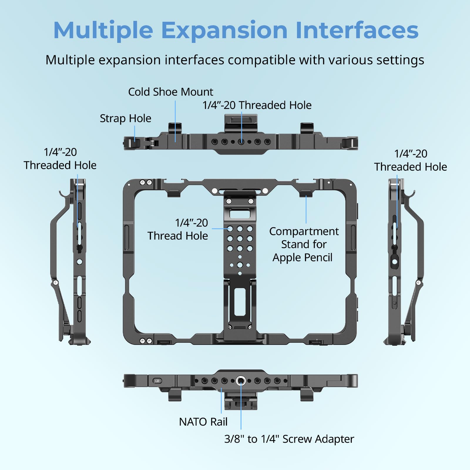 Amazon.com: SMALLRIG Cage for iPad mini 6 / A17 Pro, Metal Tripod