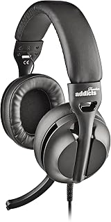 NGS VOX 805 Black – Stereo-Kopfhörer mit verstellbarem Mikrofon, USB-C- und USB-A-Adapter, Geräuschunterdrückung, Lautstärkeregelung, gepolstertes Kopfband, 2-m-Kabel, Plug-and-Play, Schwarz