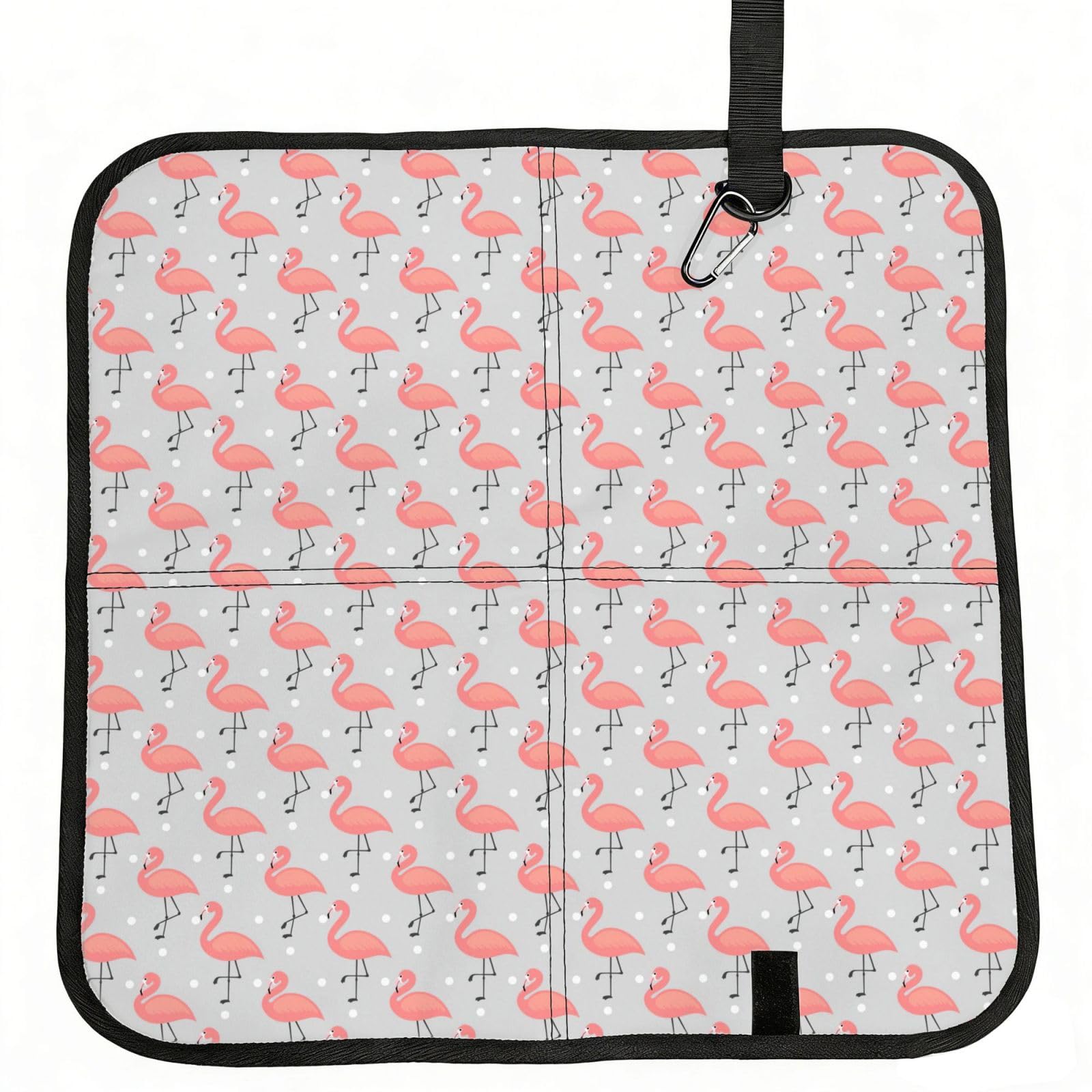 VCzsdff Flamingo Print Portable Seat Cushion Folding Bleacher Pad Compact Picnic Sitting Mat Polyester 40cm