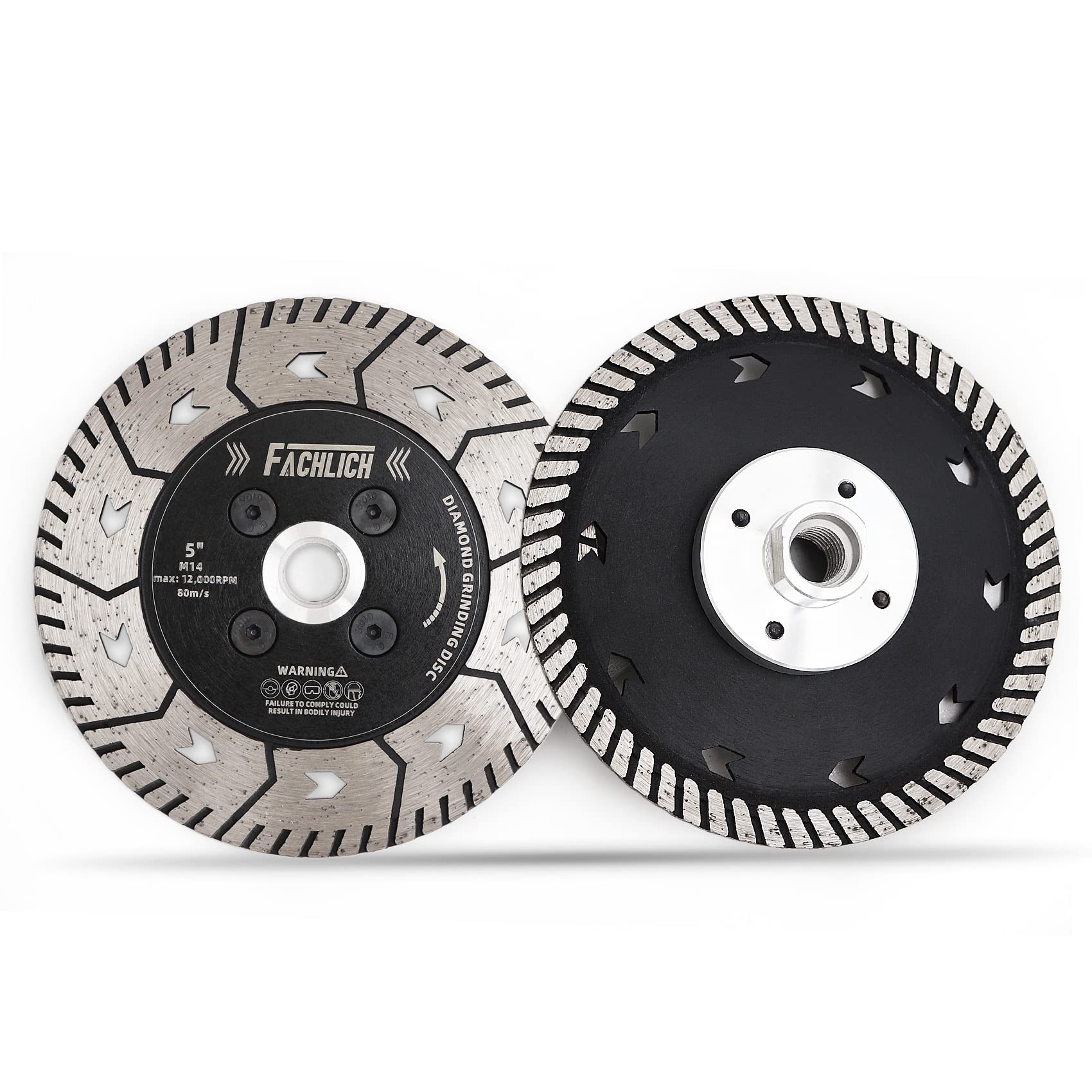 Diamond Cutting Grinding Disc 2 piezas 115mm and 125mm Disco Tronzador de Diamante para granito marble concreto