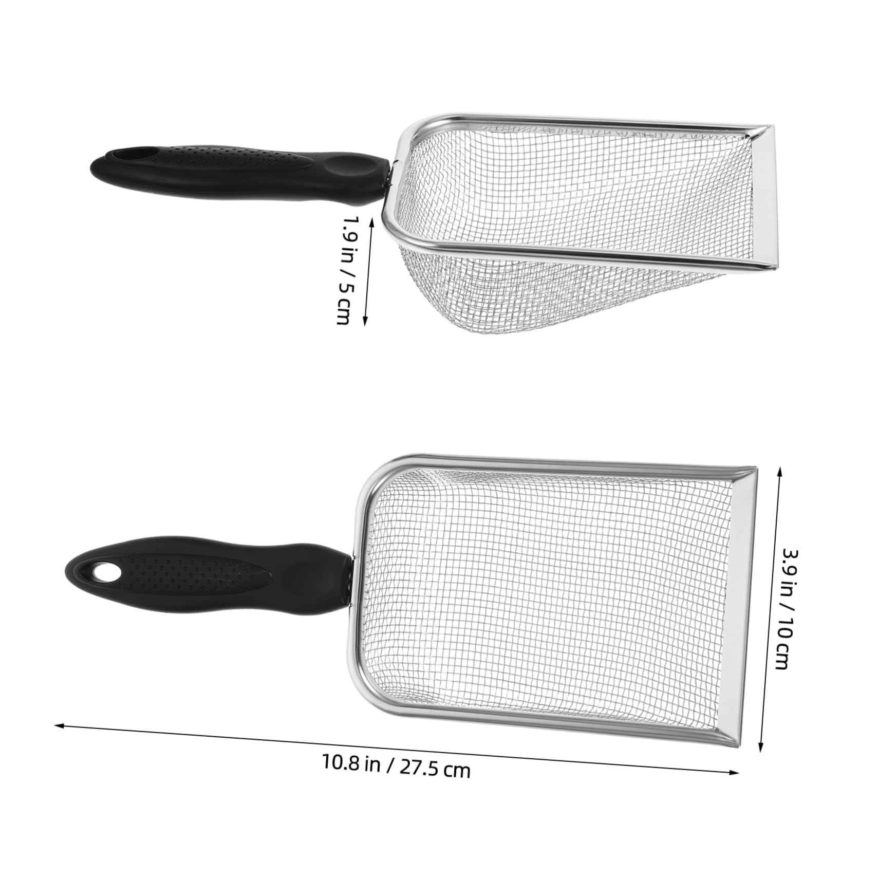 ERINGOGO Metal Cat Litter Box Accessory Steel Scoop with Plastic Handle for Cat Pooper