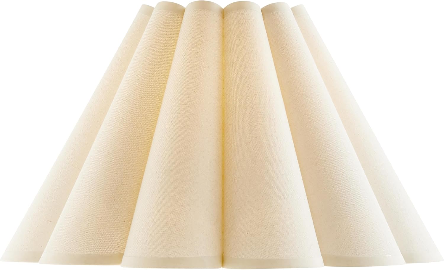 Aspen Creative 34087 Box Pleated Large Empire Spider Construction Lamp Shade, Cream Linen Fabric, 6" Top x 16" Bottom x 10" Slant Cream & 16" Width