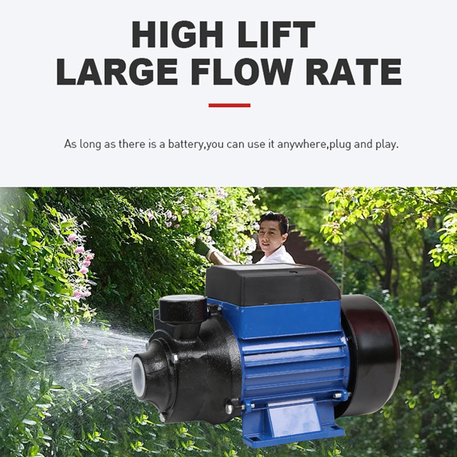 Solarwasserpumpe Taucher Solar -Well -Pumpe 230 W 25 Meter Kopf 1,5 M³/h Durchfluss Doppelkugellager -Design Gusseisenstruktur für Bewässerungswassertransferteiche
