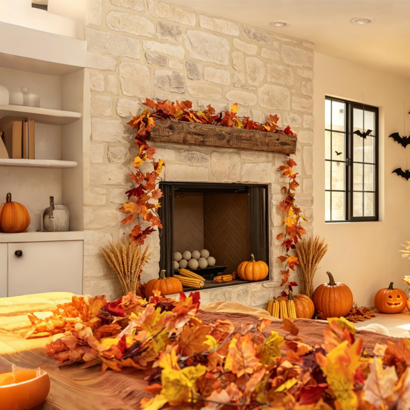 Fall Garland - 29.5ft Artificial Maple Leaves -8 Fall Garland - 29.5ft Artificial Maple Leaves -8