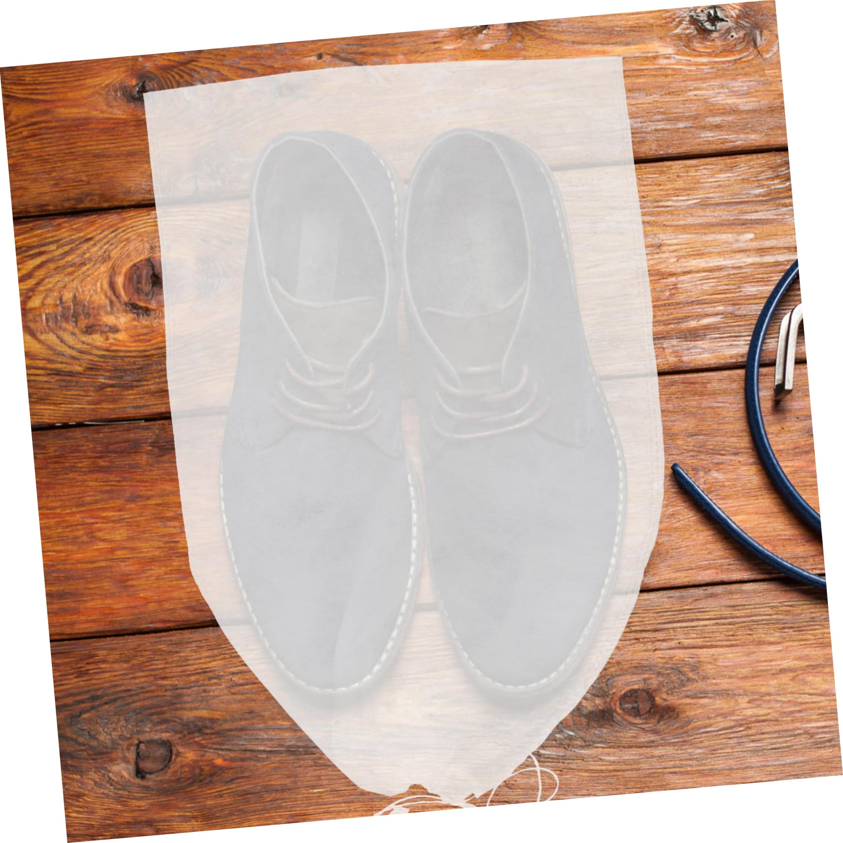 Holibanna 50 Sacchetti per Scarpe da Viaggio Coulisse Non Tessuto Bianco, Leggeri e Facili da Identificare, per Casa e Viaggi, 32x48cm