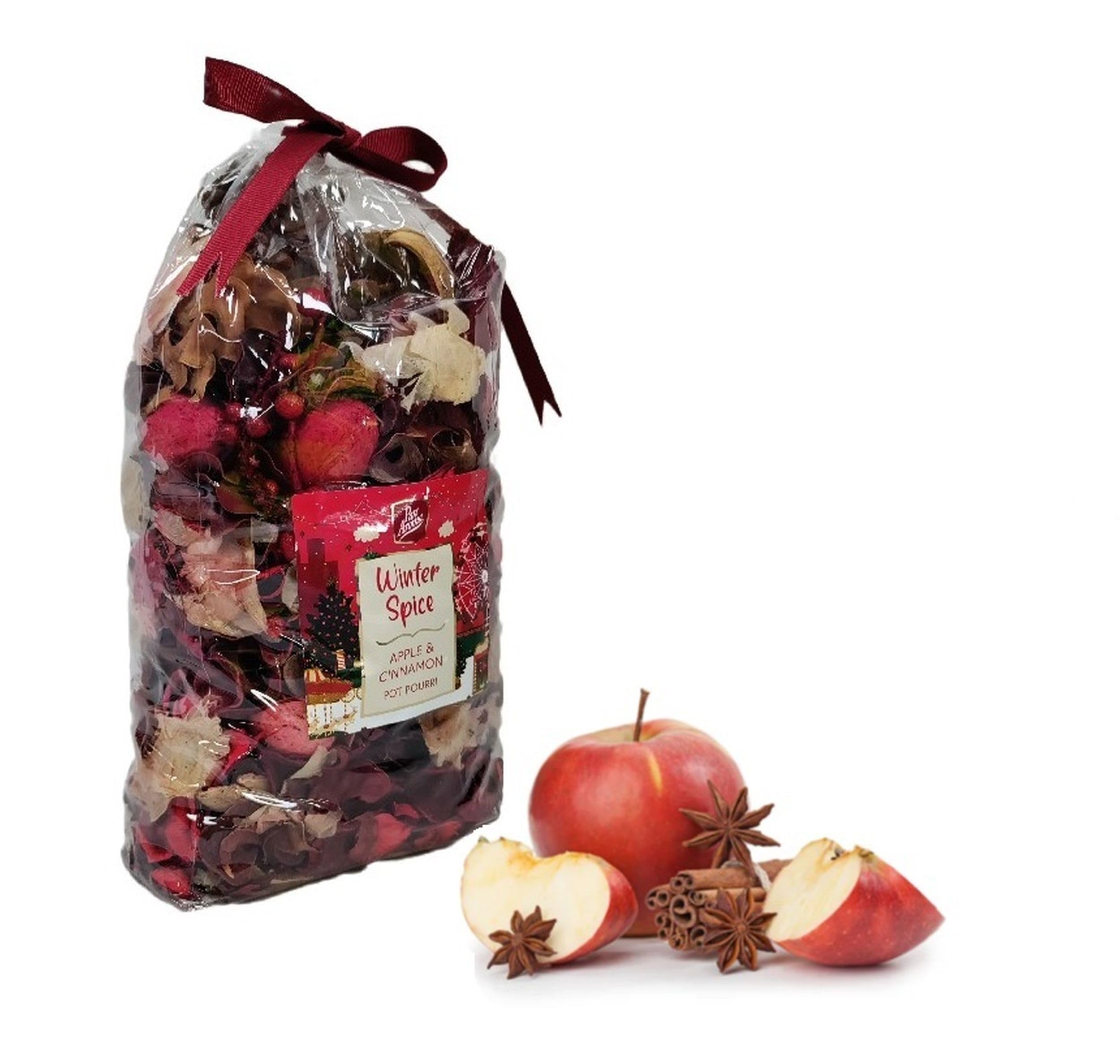 Pan Aroma Winter Spice Christmas Pot Pourri Apple & Cinnamon Scented Botanicals 250g Bag