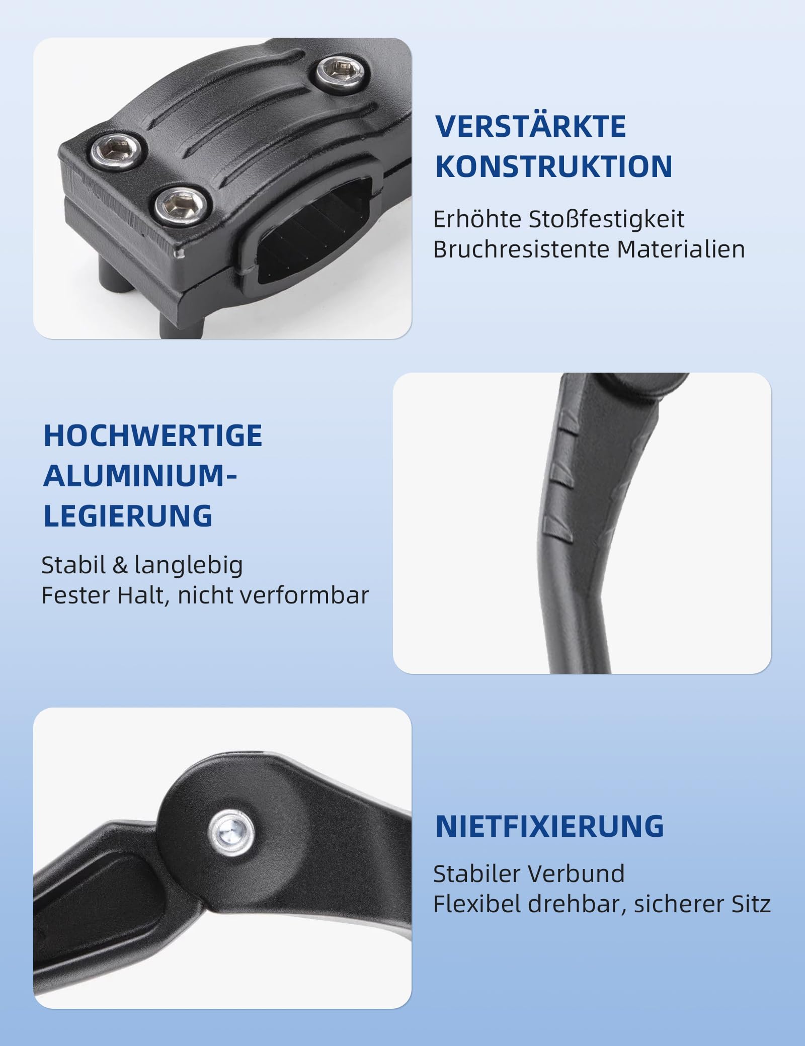 Fahrradständer 24-29 Zoll Höhenverstellbar Aluminiumlegierung mit Rutschfesten Gummifüßen - Max. 35kg für Mountainbike, E-Bike, Cityrad