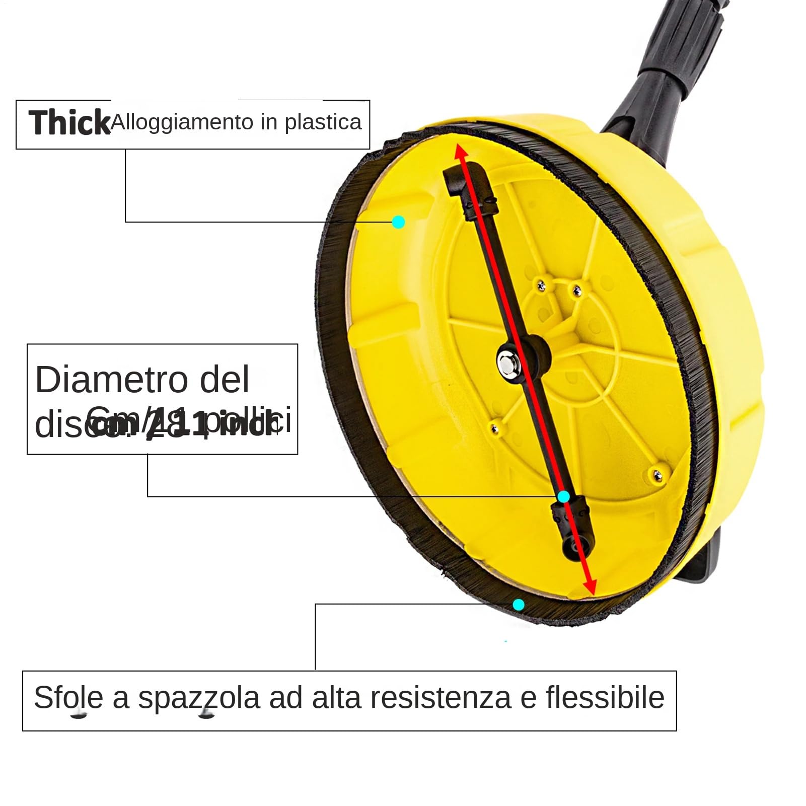 Hidrolimpiadora - Herramienta de lavado a de 8 m | Pistola pulverizadora para mangueras, lavadoras con cañón de espuma 4 boquillas Manguera flexible de alta presión, Productos de limpieza de
