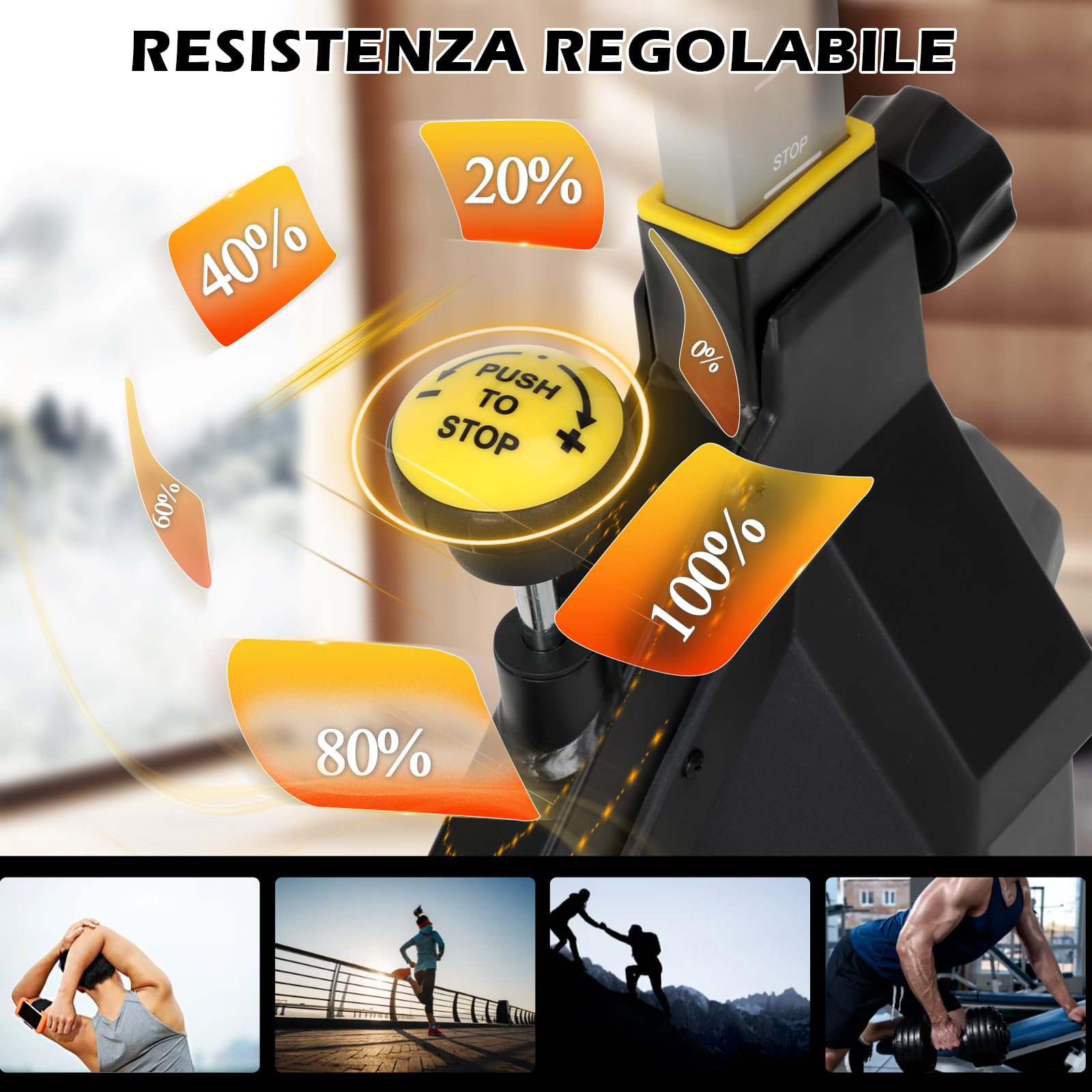 ISE Cyclette da Casa con Resistenza Regolabile, Cyclette per Casa Professionale con Schermo LCD Supporto per Smartphone Exercise Bike per Palestra a Casa