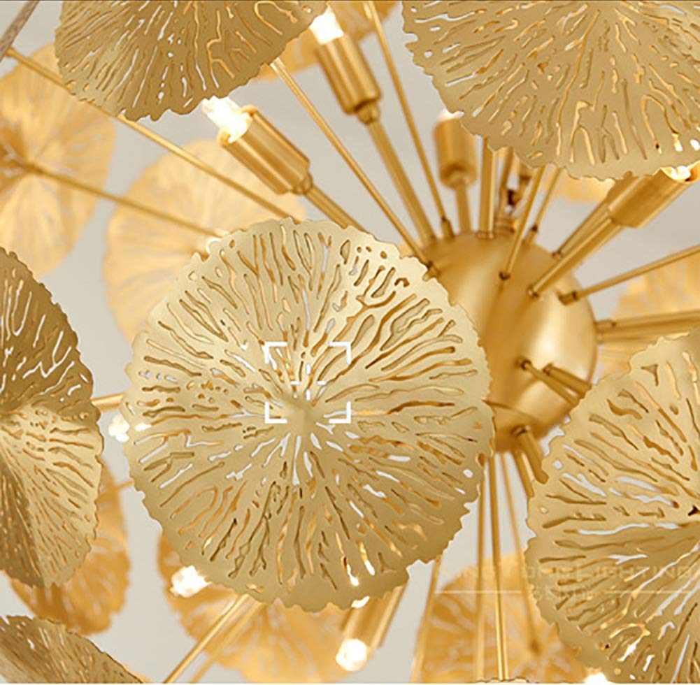 Hobaca E27 Lotus blad Glas Goud Koper Modern Noords Hanglampen Hanglamp Keuken Eiland verlichtingsarmatuur Eetkamer hanglamp Woonkamer Hanglamp