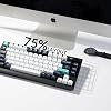 Keychron Q1 Max RGB TKL Mechanical Red Switch 2.4GHz Wireless English White, Navy Blue Keyboard