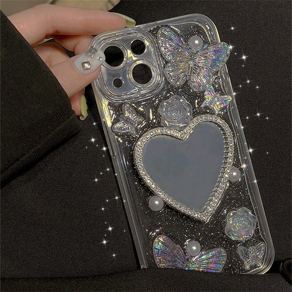 Coque époxy papillon pour iPhone 15 Pro Max et modèles 14 13 12 11 - 7