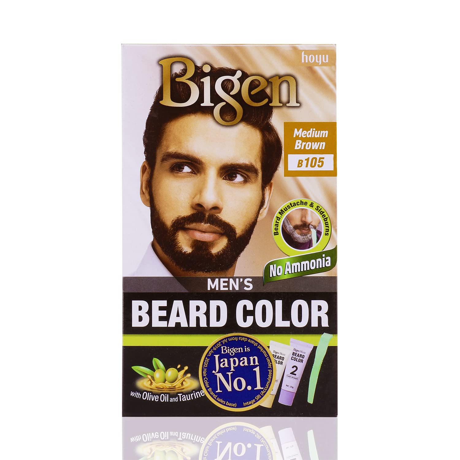 Bigen Men's Beard Color Medium Brown - B105 (Pack of 2) - Image 2 thumbnail