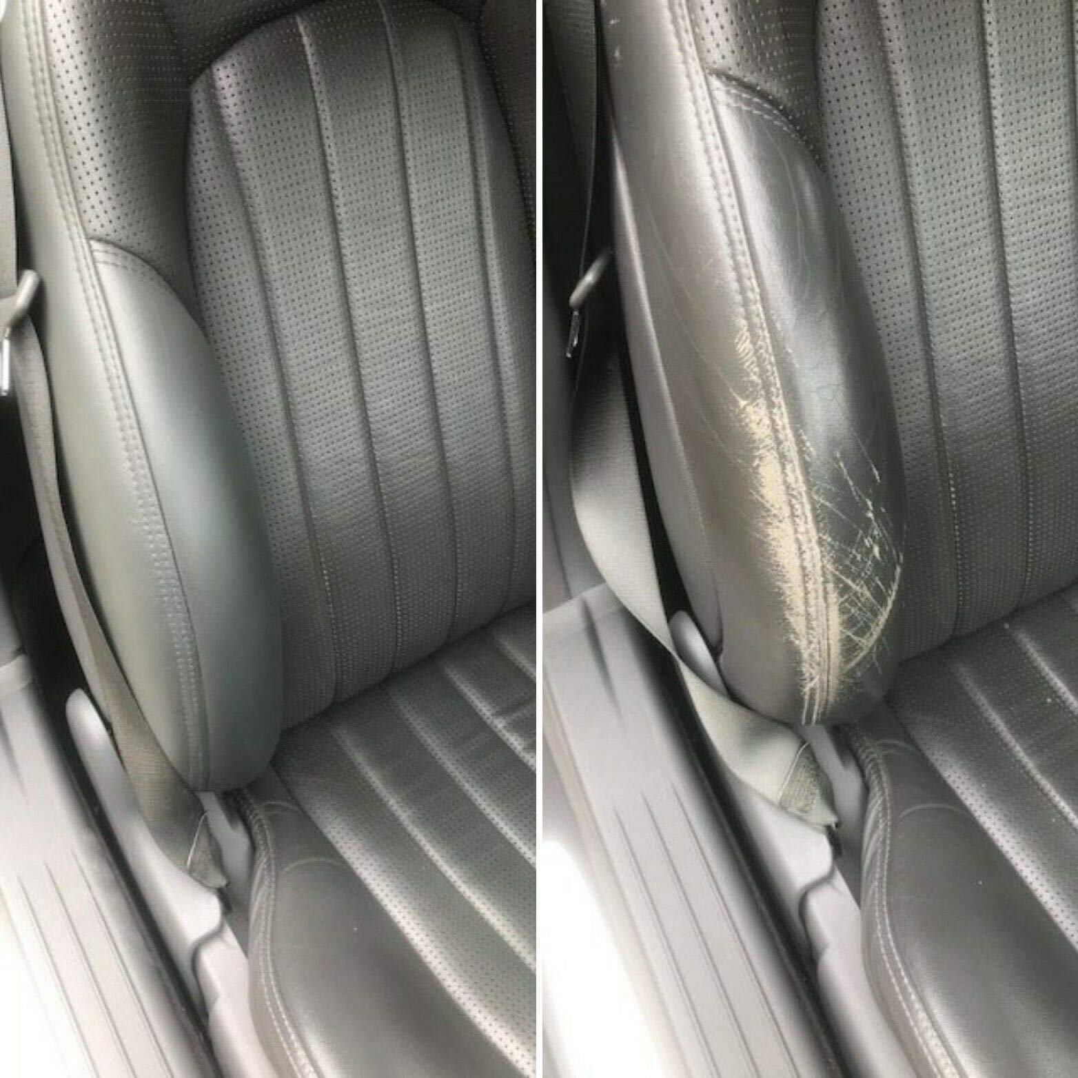 Kit de retoque con código crema beige mate para interiores del volante, de piel sintética y piel sintética para respaldo, asiento con sello protector, fácil aplicación