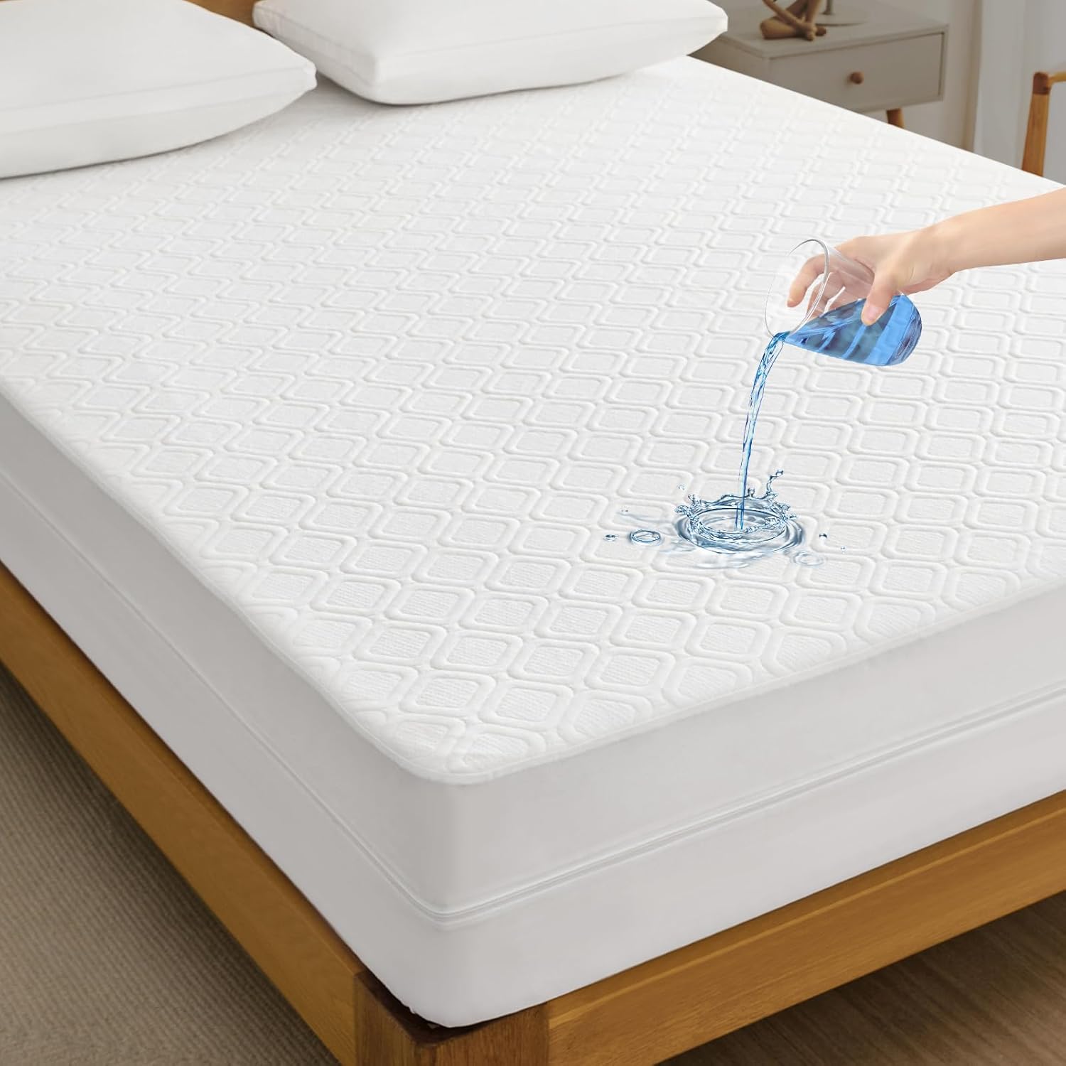 Amazon.com: Reaks Full Size Mattress Protector - Waterproof Zippered ...