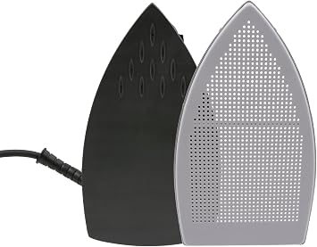Silver Star ES-85 220 Volt Gravity-Fed Steam Iron - Hanging Bottle Gravity Feed Steam Iron with Non-Stick Laminate Sole Plate, Demineralizer Cartridge & Silicone Iron Rest