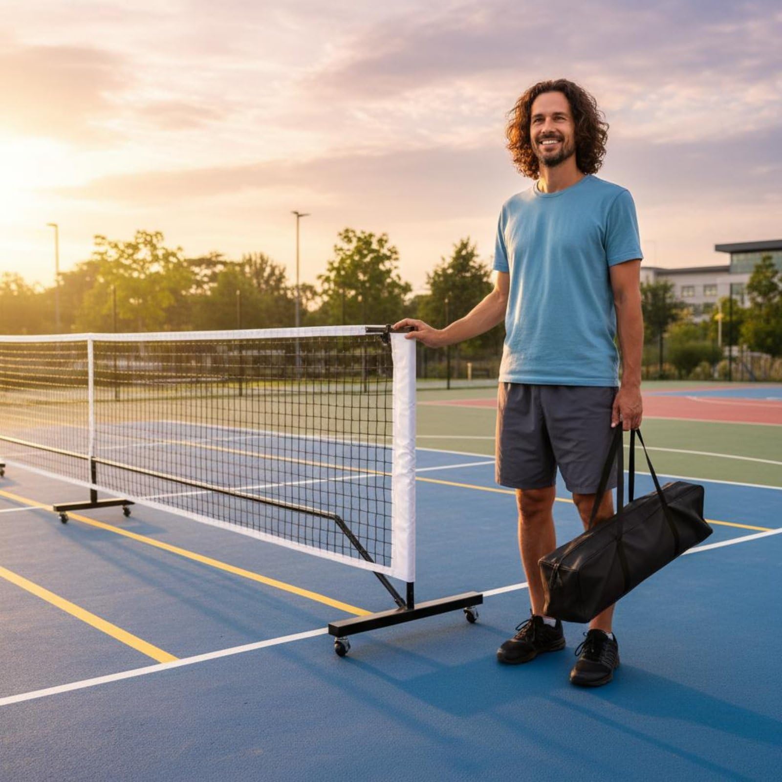 Rete da Pickleball Portatile Rete Allenamento Rete Pratica Rete Smontabile con Modulare E Stabilità Elevata Materiale