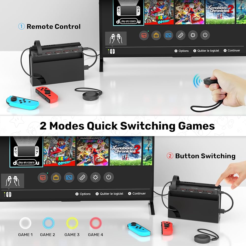Switch セット Alxum Nintendo Switch Game Switcher - 4 in 1 Switch Game Card