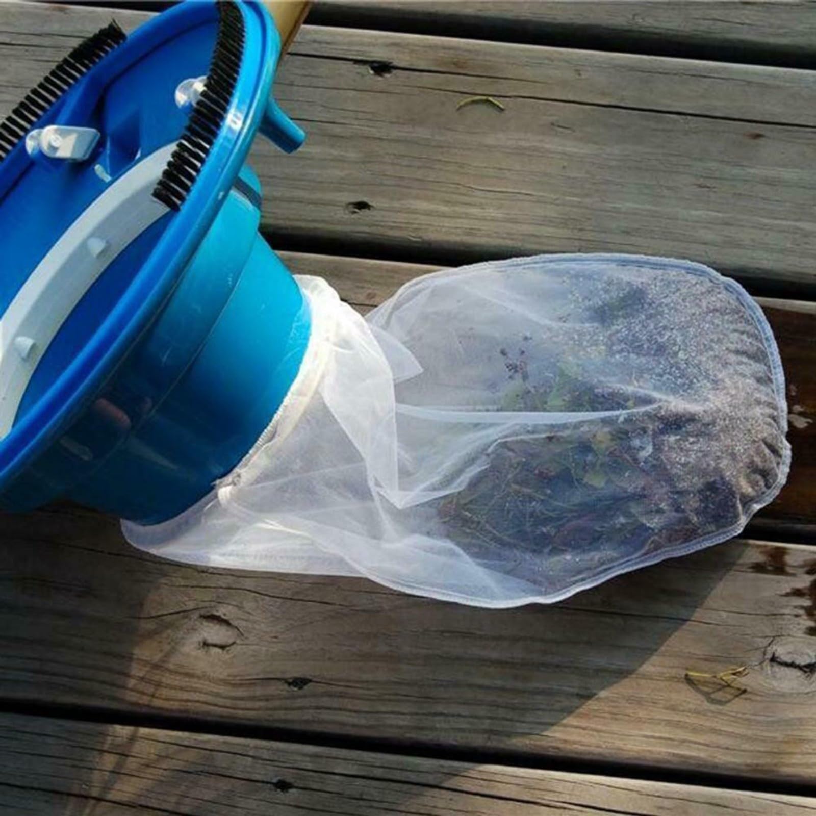 Venturi - Pulitore per piscina per foglie e sporcizia, con attacco per tubo da giardino, sacchetto filtro e spazzole inclusi, per vinile e cemento, 42 x 39 cm