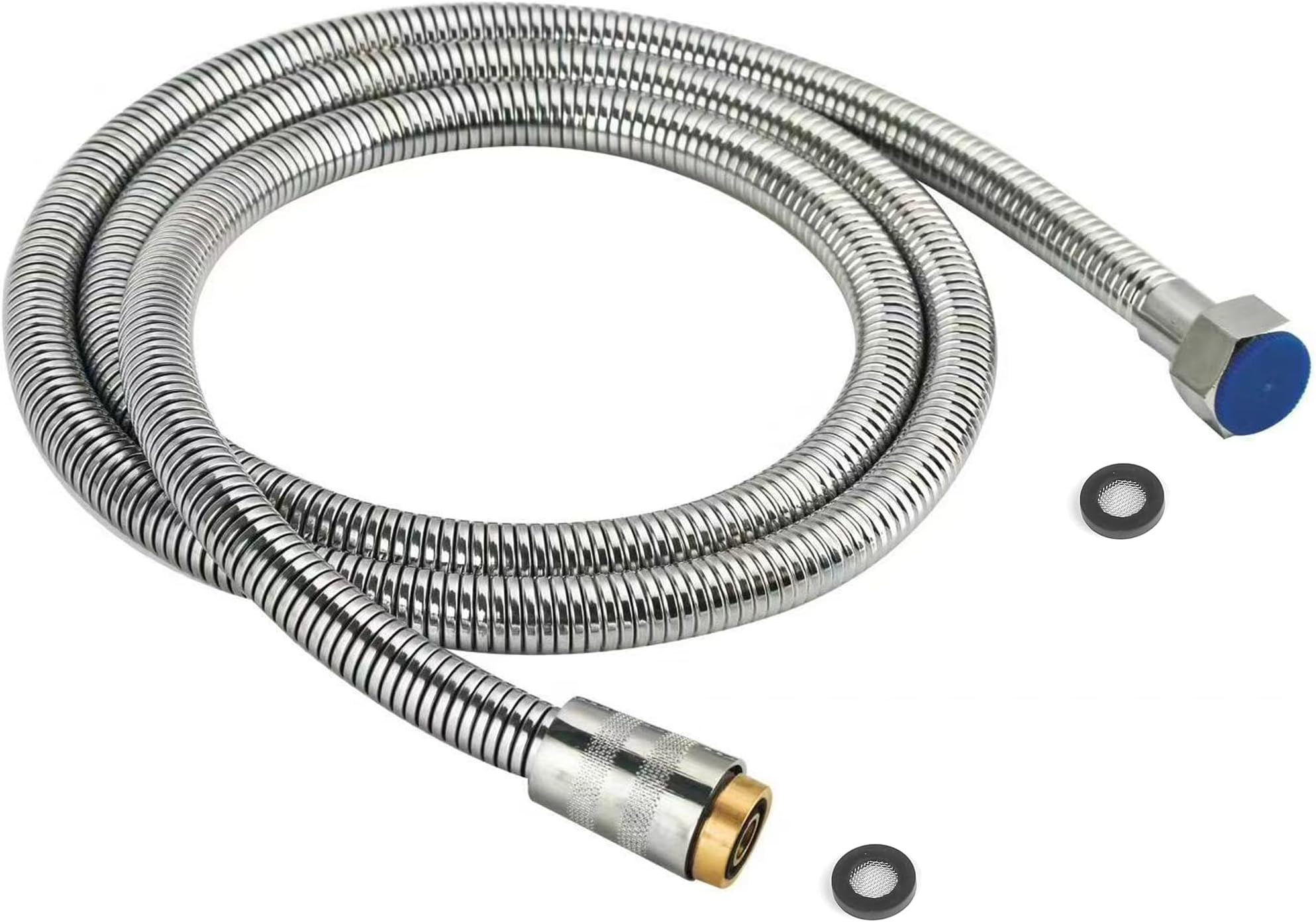 AD-VISION 1.5 m Shower Hose for Handheld Shower Heads, G1/2, Silver Gray