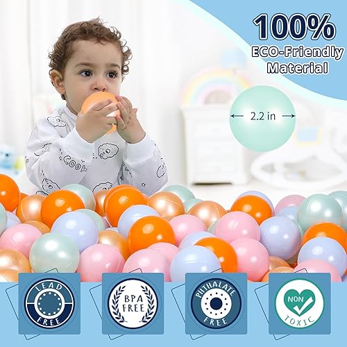 Miniatura 4 de STARBOLO Pelotas para hogueras  100 bolas de juguete de plástico sin BPA a prueba de aplastamiento para hoyos de pelotas, juguetes de agua para