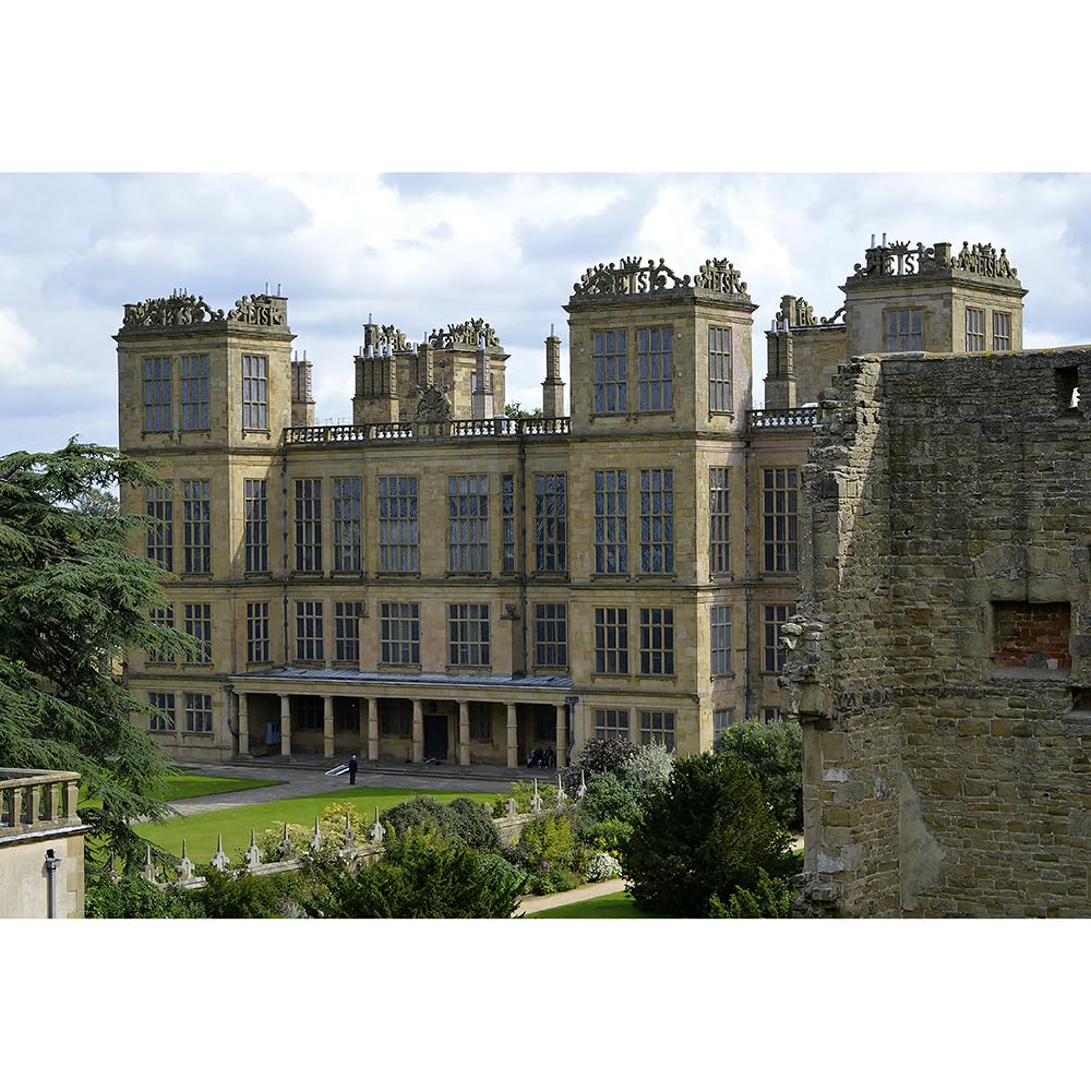 2000 (100 x 70 cm) Puzzles para Adultos, Inglaterra Británica Hardwick Hall and Garden Chesterfield Puzzle Regalo Recuerdos de Viaje