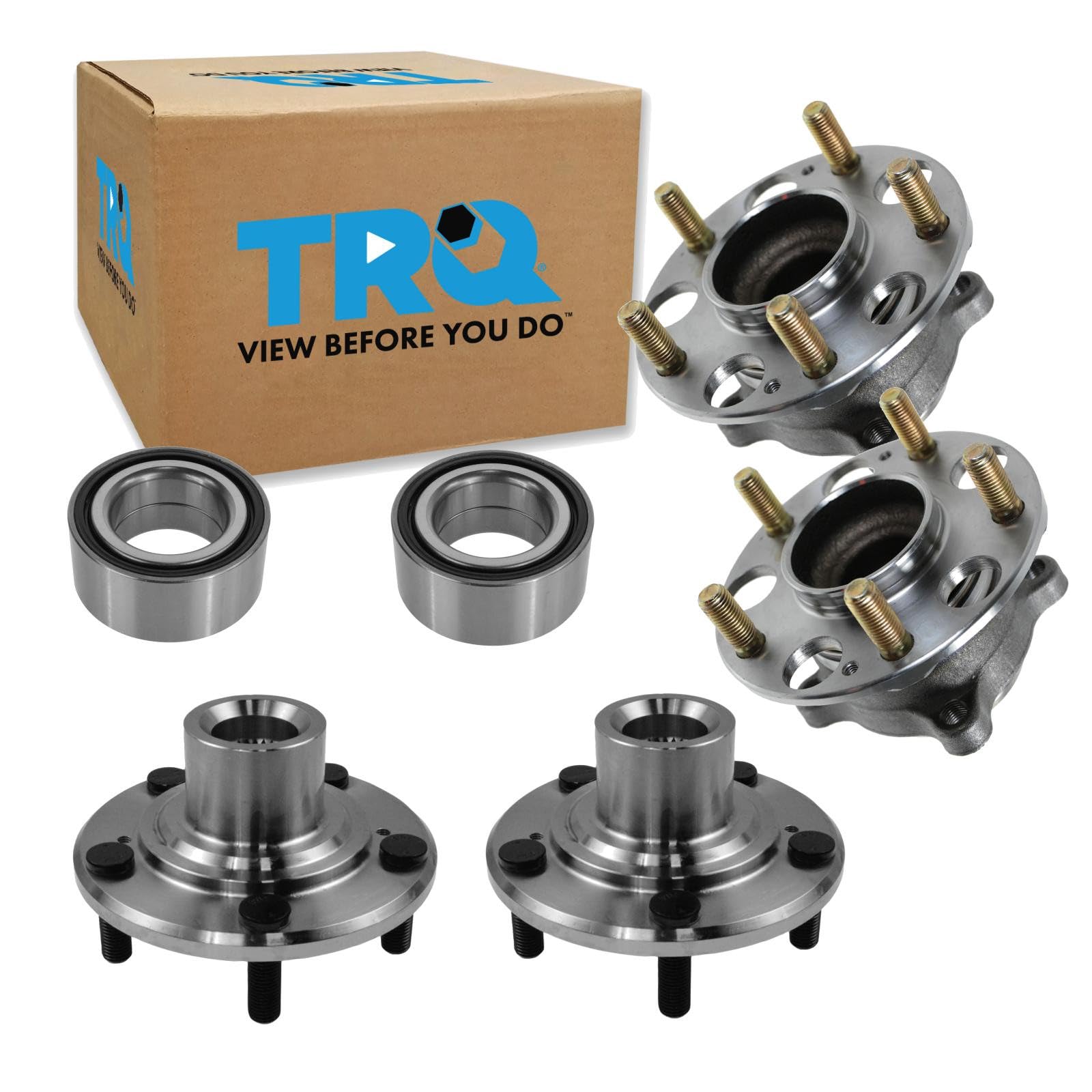 TRQ 2 Piece Wheel Bearing &amp; Hub Assembly Set