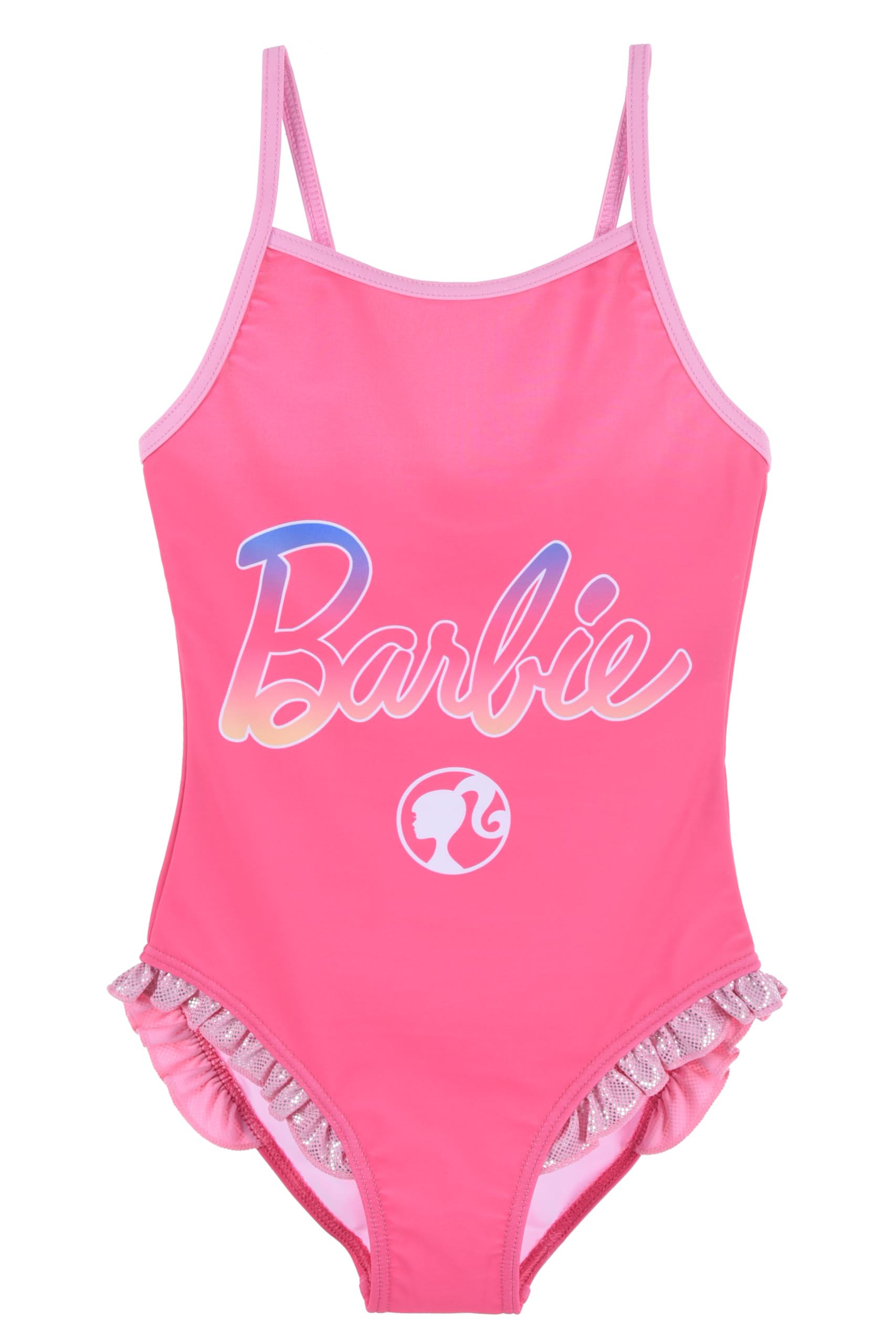 Barbie Bañador para Niña, Diseño Muñecas Bañador de Una Pieza, Bañador de Natación Infantil, Talla 6 Años | Fuchsia