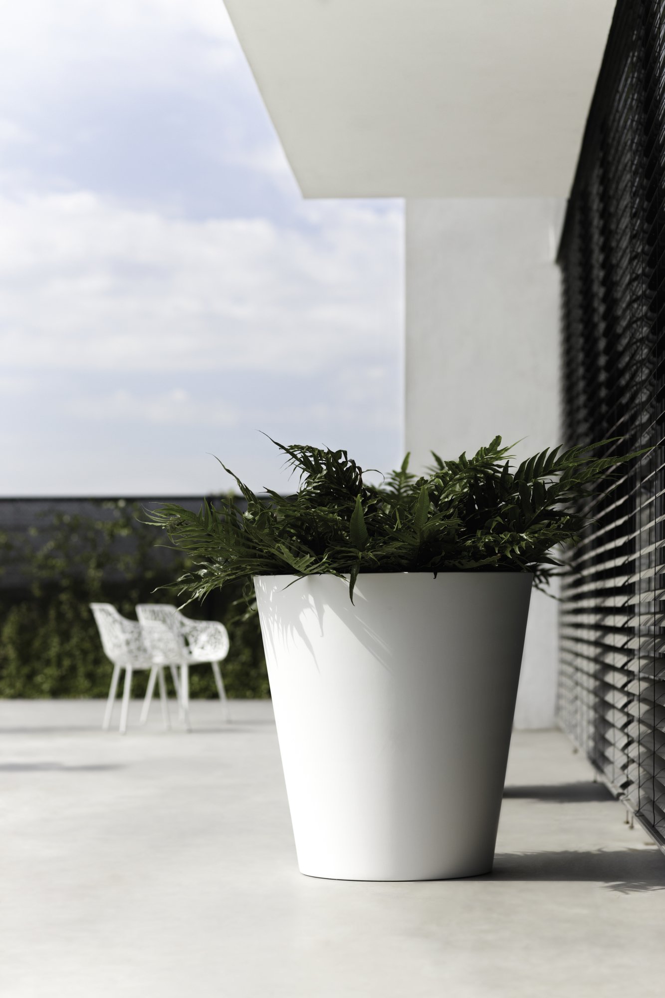 elho Pure Straight Round 50cm Blumentopf - Anthracite