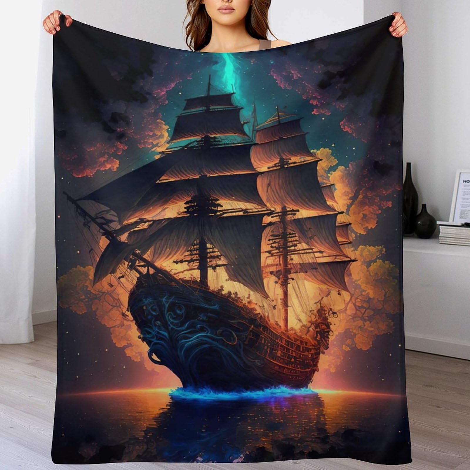 Couverture canapé pirate en flanelle 140x180 cm pour la maison et le bureau