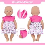 ZITA ELEMENT 4 Ensembles de vêtements de poupée pour bébé & Robes pour Poupées 13-16 pouces 6 Ensemble de vêtements assortis de Pcs avec jupes, tops, pantalons et combinaisons de saut, poupée non incluse