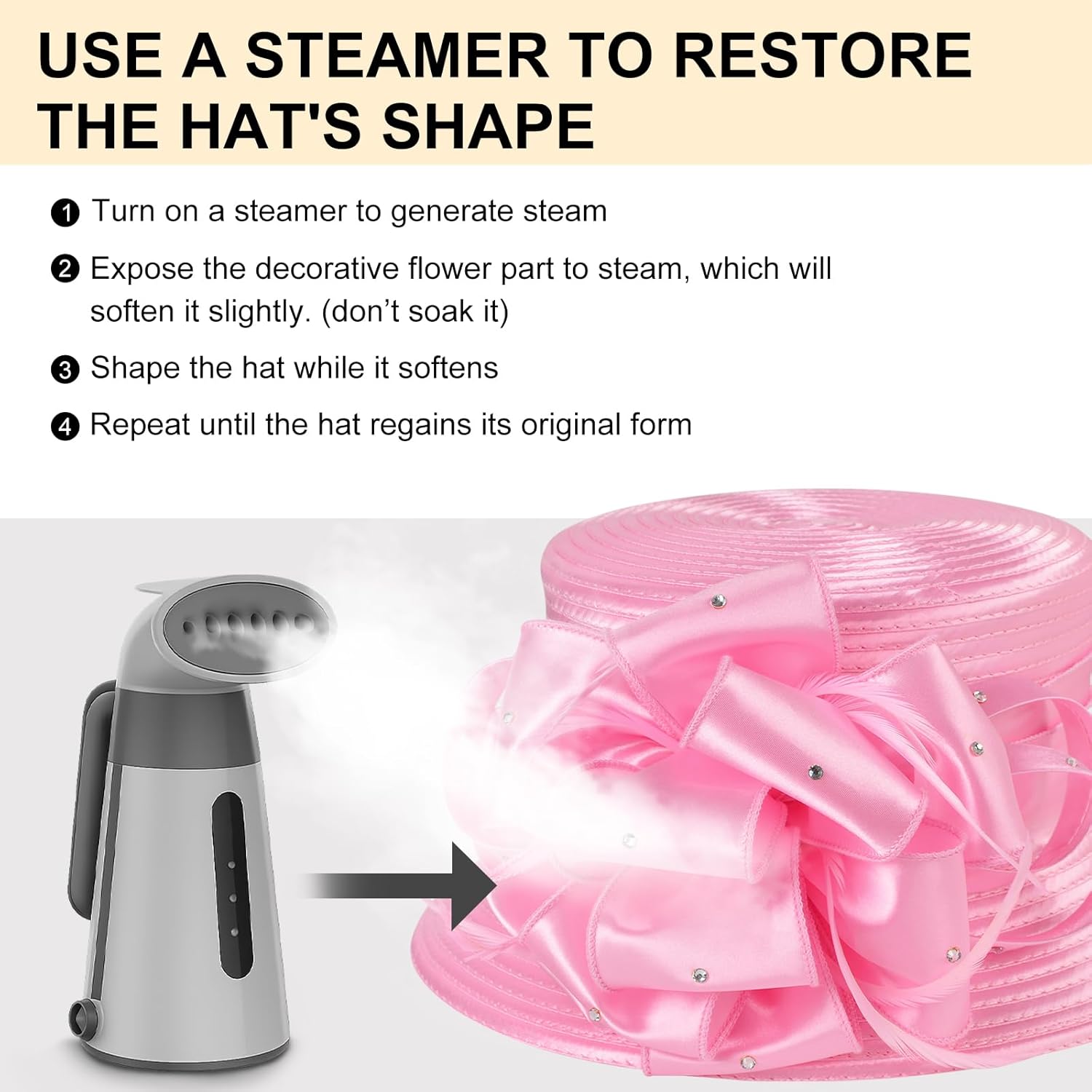 Bucket Hats for Women Ladies Girls, Autumn Winter Sun Hats, Fascinator Hat for Derby Kentucky Church Tea Party Bridal - Image 5