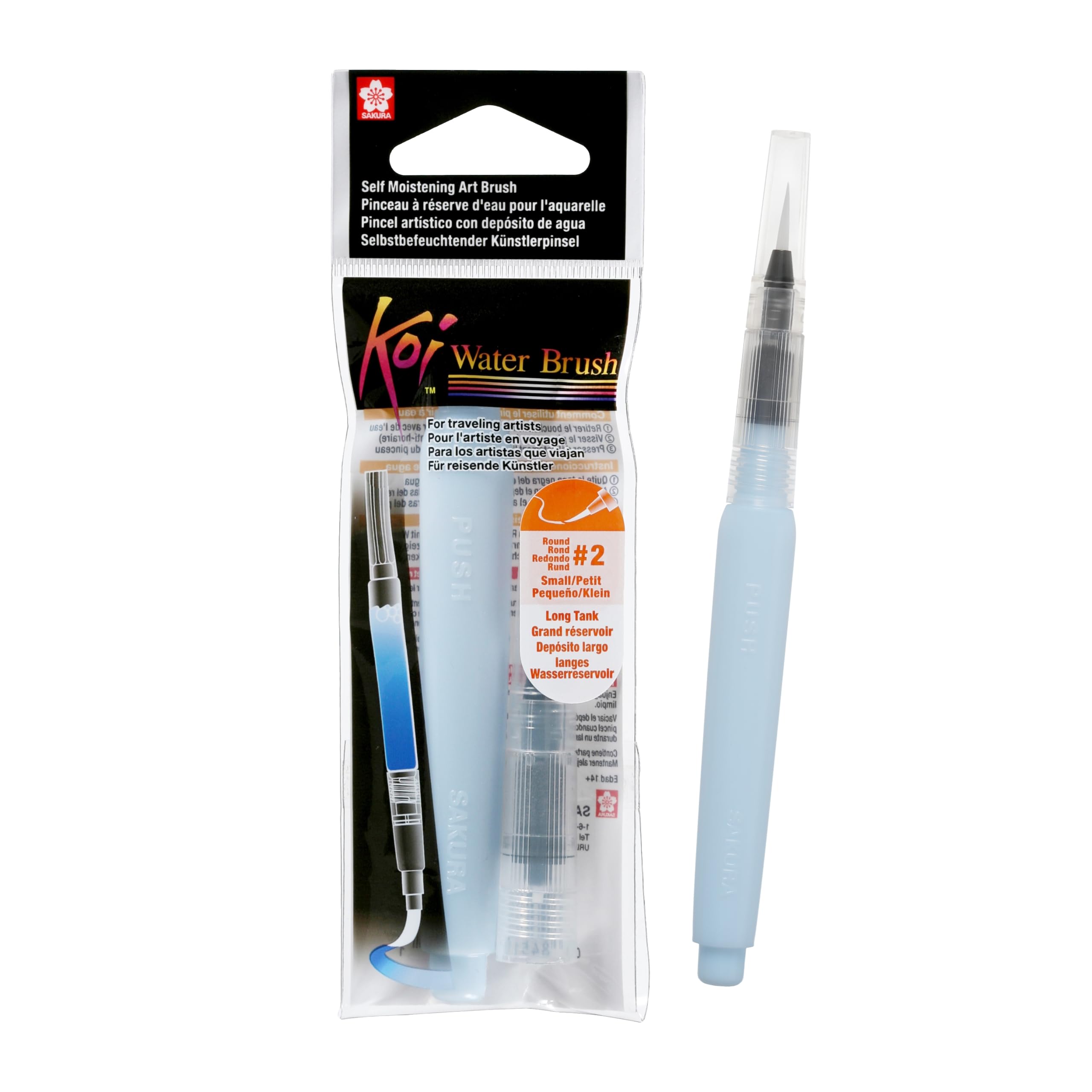 SAKURA Koi Water Color Brush 9-ml Tank, Small Round Brush 39121