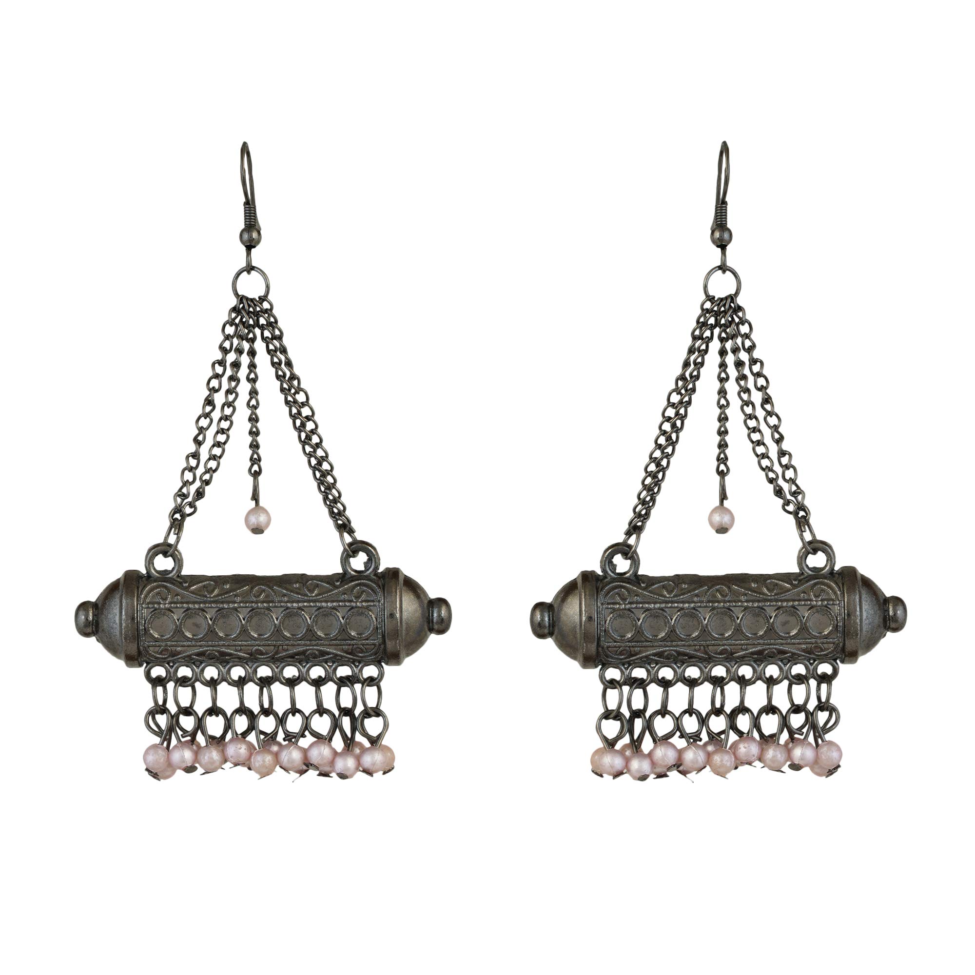 Shreyadzines Oxidized Jhumkas Jhumka Jhumki Stylish Trending Faux Pearl Taviz Earrings Jewelry for Women (Black) (B08TWFNX2F) Amazon Price History, Amazon Price Tracker
