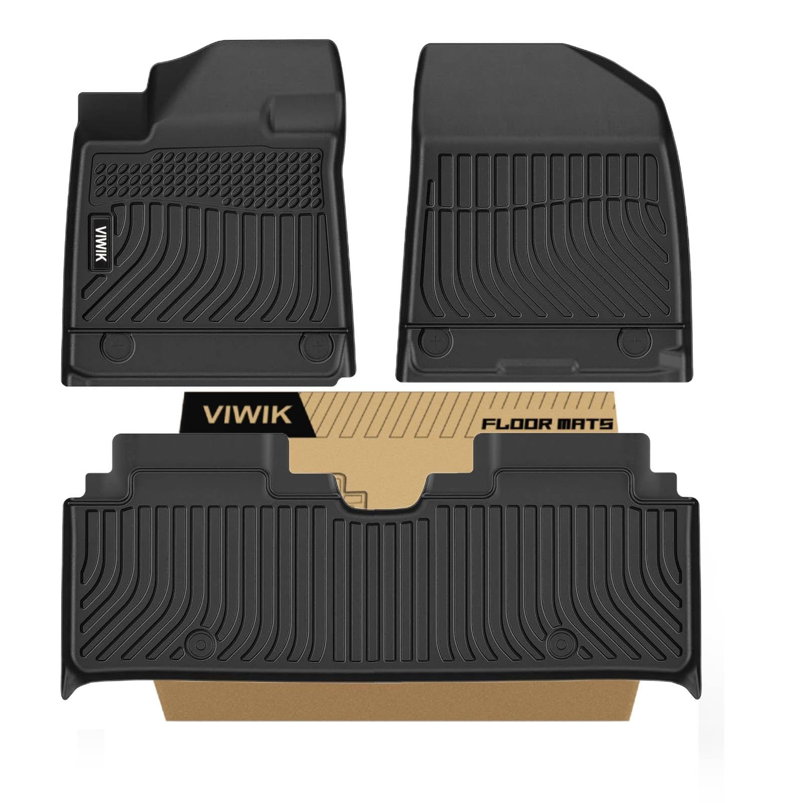 VIWIK Custom Fit Floor Mats for Hyundai Ioniq 6 2023-2026 1st 2nd Row 3D Scanning Design All Weather