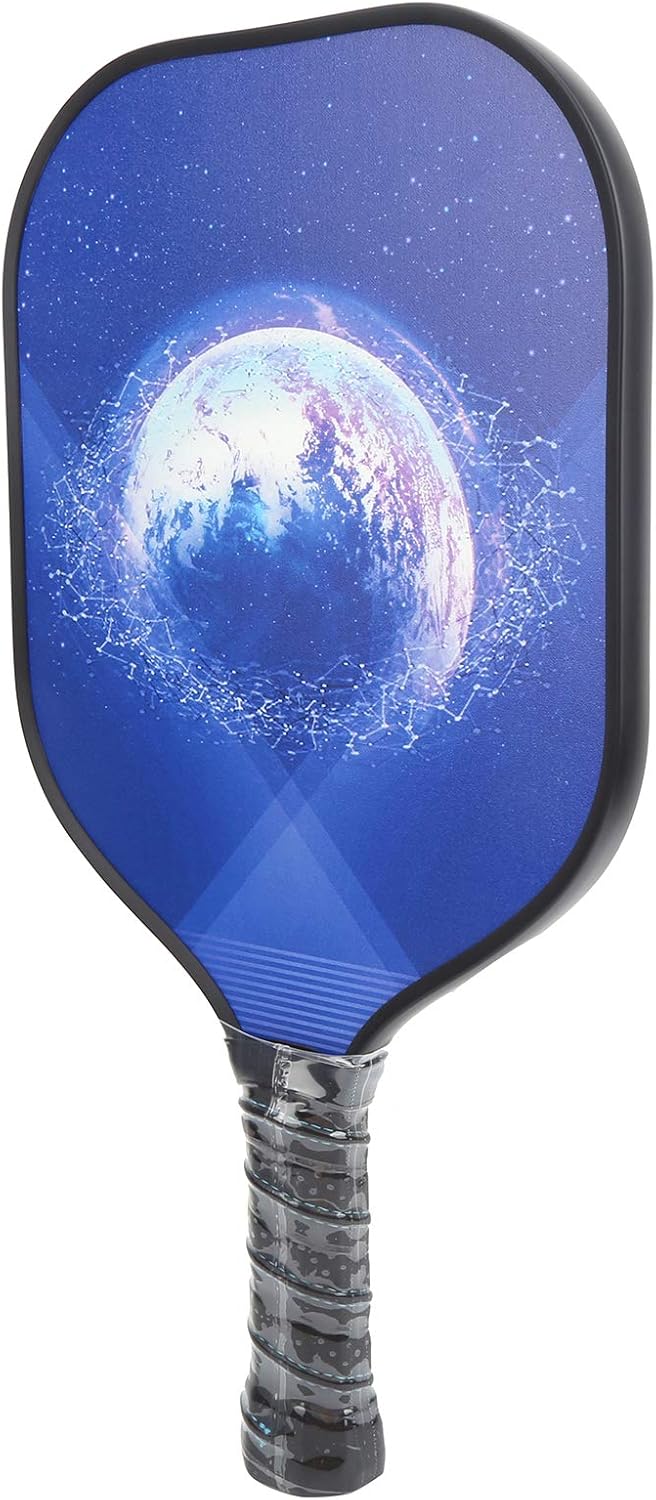 Lightweight Paddle, Fiberglass Racket with Textured Surface and PP Core, Comfortable Grip for Beginners and Players, Includes Racket Bag