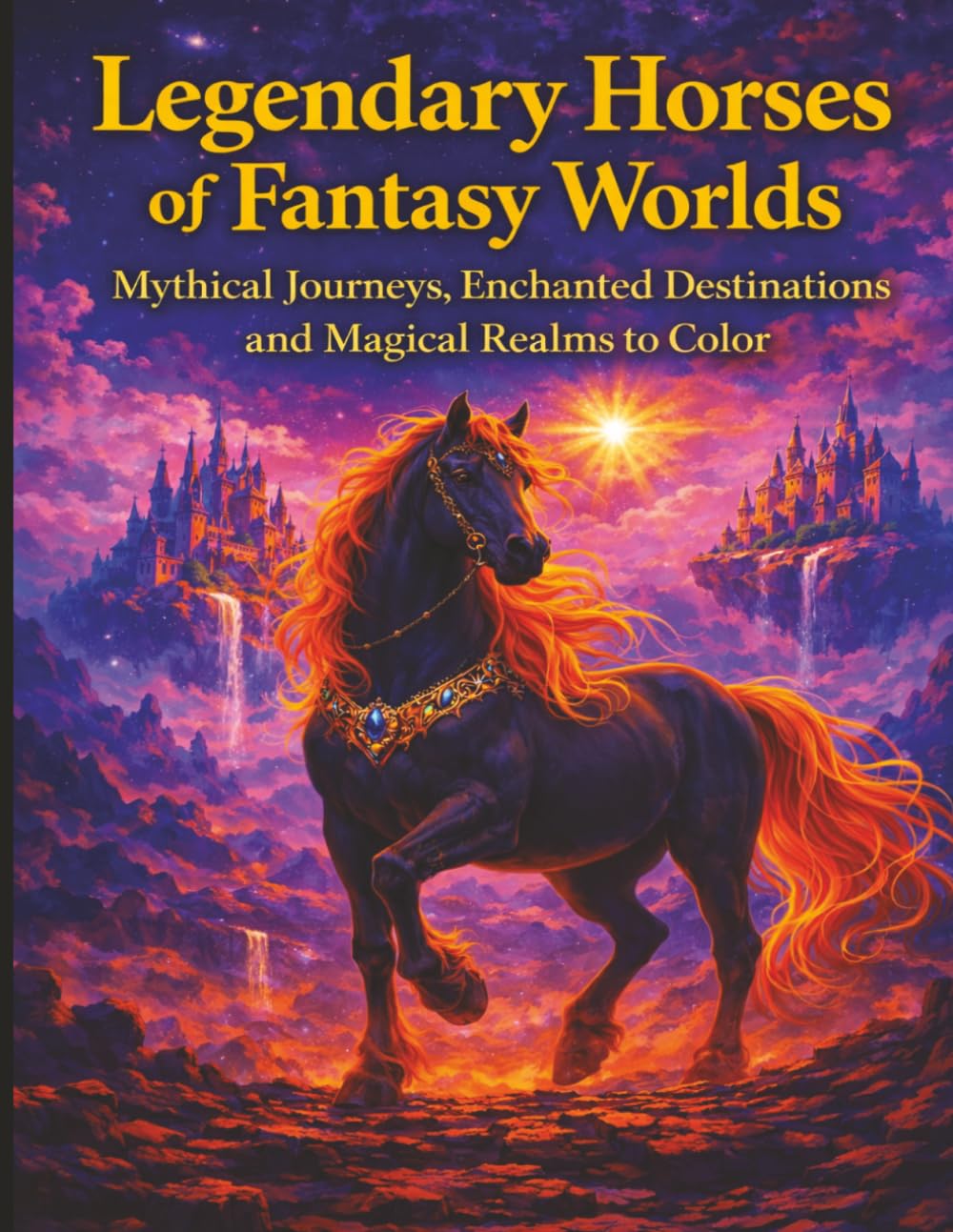 Legendary Horses of Fantasy Worlds: Mythical Journeys, Enchanted Destinations and Magical Realms to Color (Magical Horses Coloring Book Series)