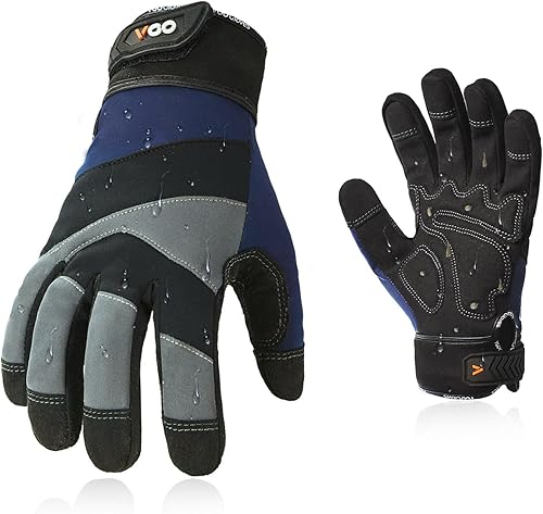 Miniatura 7 de Vgo... Guantes de trabajo de cuero para hombre, guantes de mecánico (PA7756GA9604)