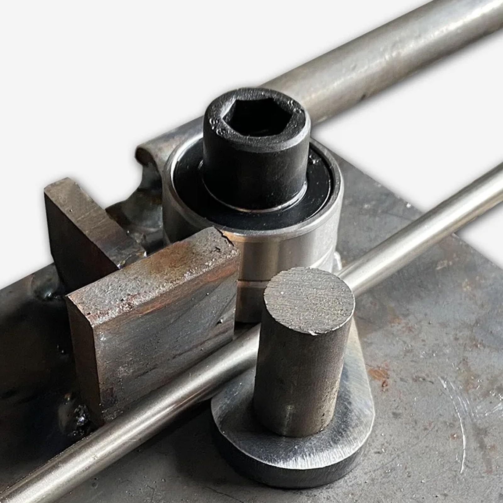 1-8mm Ręczna Giętarka do Prętów Stalowych, DIY Okrągła Maszyna do Gięcia Prętów Zbrojeniowych Budynek Budowlany Zdeformowane Narzędzie do Składania Prętów