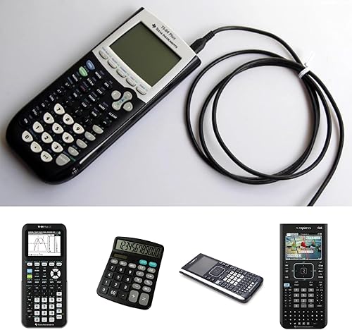 Miniatura 4 de TI-84 Plus CE Cable de sincronización de repuesto para calculadoras de Texas Instruments, TI-84 Plus, TI-84 Plus C Silver Edition, TI 89 Titanium,