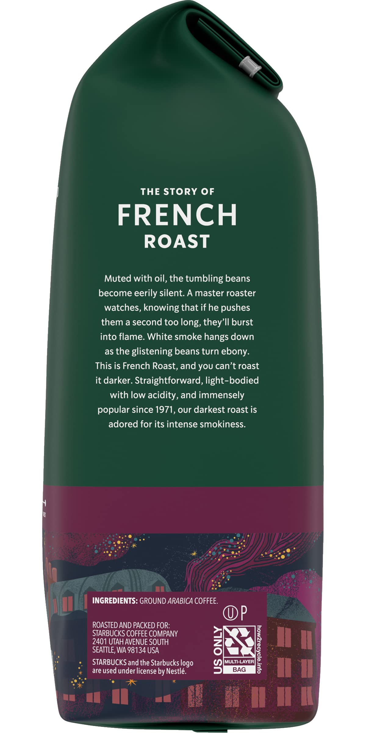 Starbucks Dark French Roast Ground Coffee, 12 Ounce (Pack of 3)